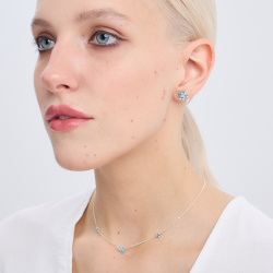 INFANTA Пусеты Principessa Quadrifoglio с топазами в серебре