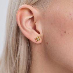 INFANTA Пусеты Principessa piccolo Quadrifoglio с цитринами в серебре