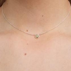 INFANTA Чокер Principessa Cerchio с хризолитом в серебре