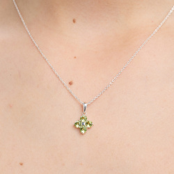 INFANTA Кулон Principessa Quadrifoglio с хризолитами круг