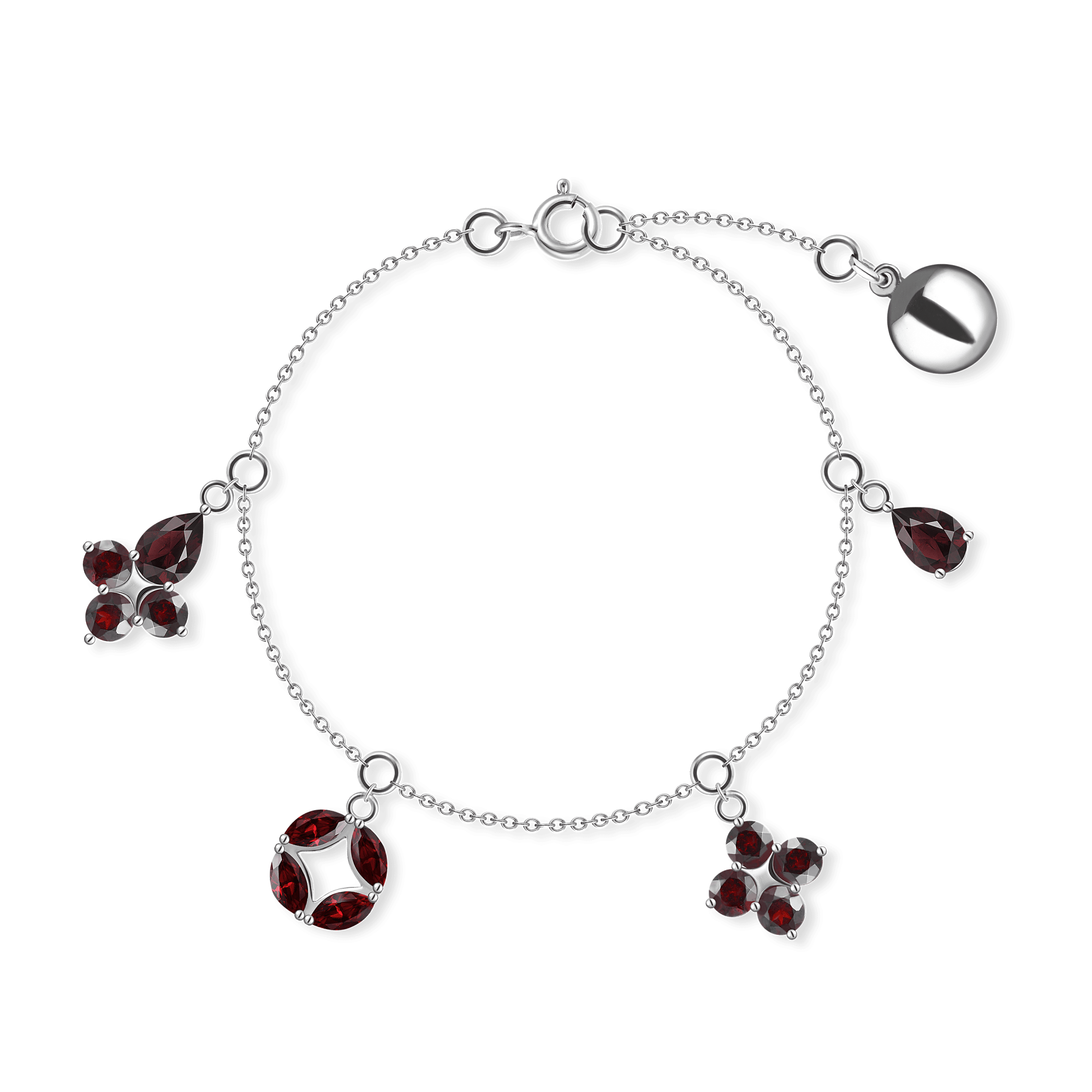 INFANTA Браслет Principessa Ciondolo с гранатами