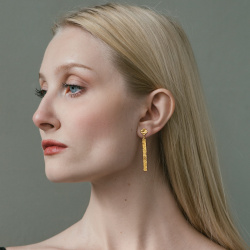 EKATERINA TOLSTAYA Серьги Мозаика длинные позолота