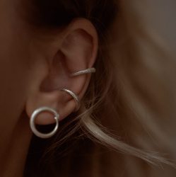 MS. MARBLE серьги-пусеты Meditation серебро