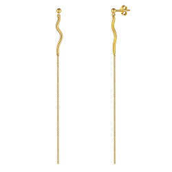 MS. MARBLE серьги Flow позолота