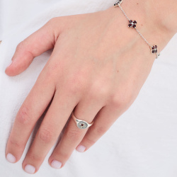 INFANTA Кольцо печатка Principessa Sigillo с гранатом