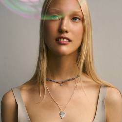 URBAN ISLAND чокер с подвеской-сердцем Forget Me Not разноцветный