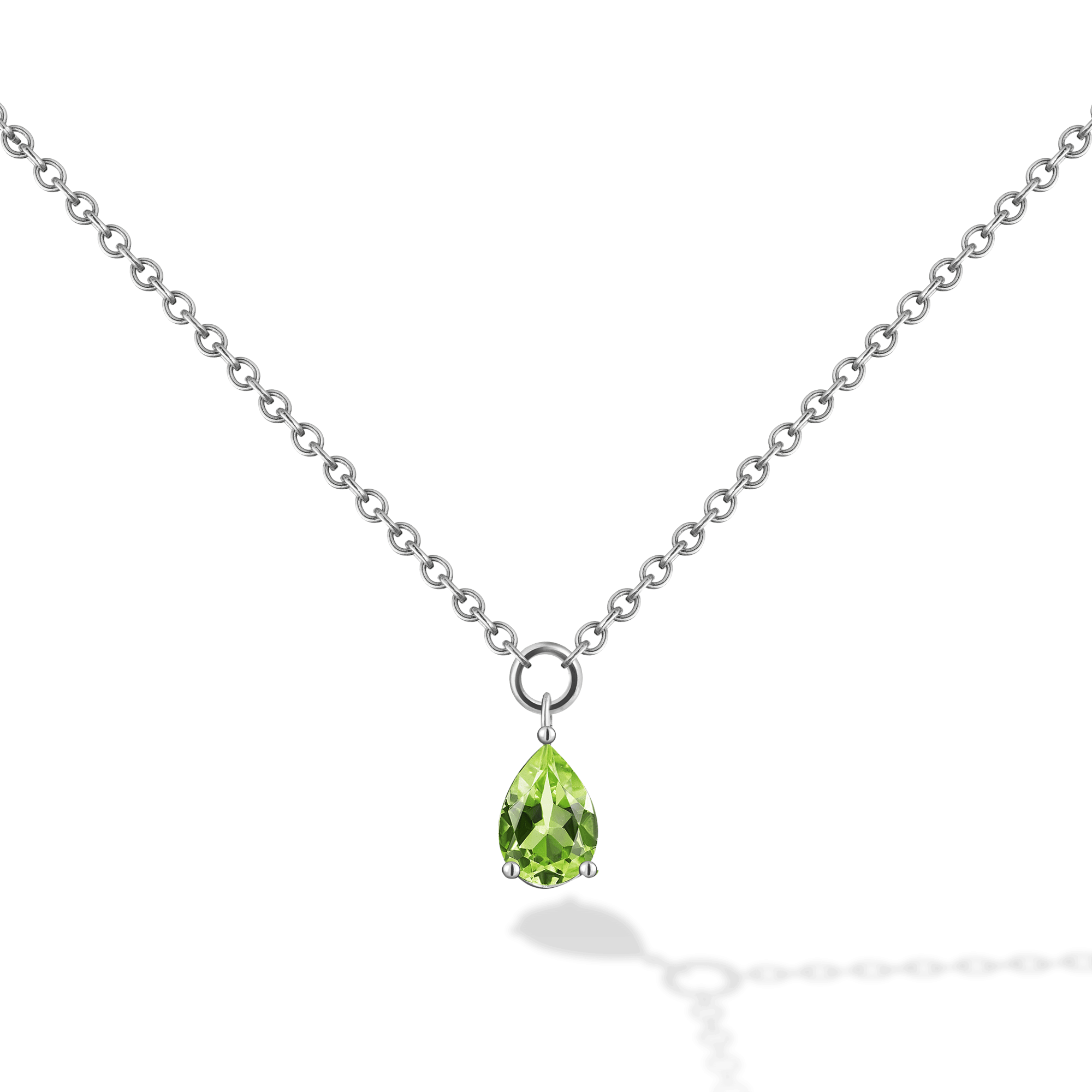 INFANTA Чокер Principessa Goccia с хризолитом в серебре