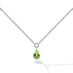 INFANTA Чокер Principessa Goccia с хризолитом в серебре