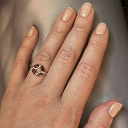 INFANTA Кольцо Principessa Marchesa с гранатами в серебре