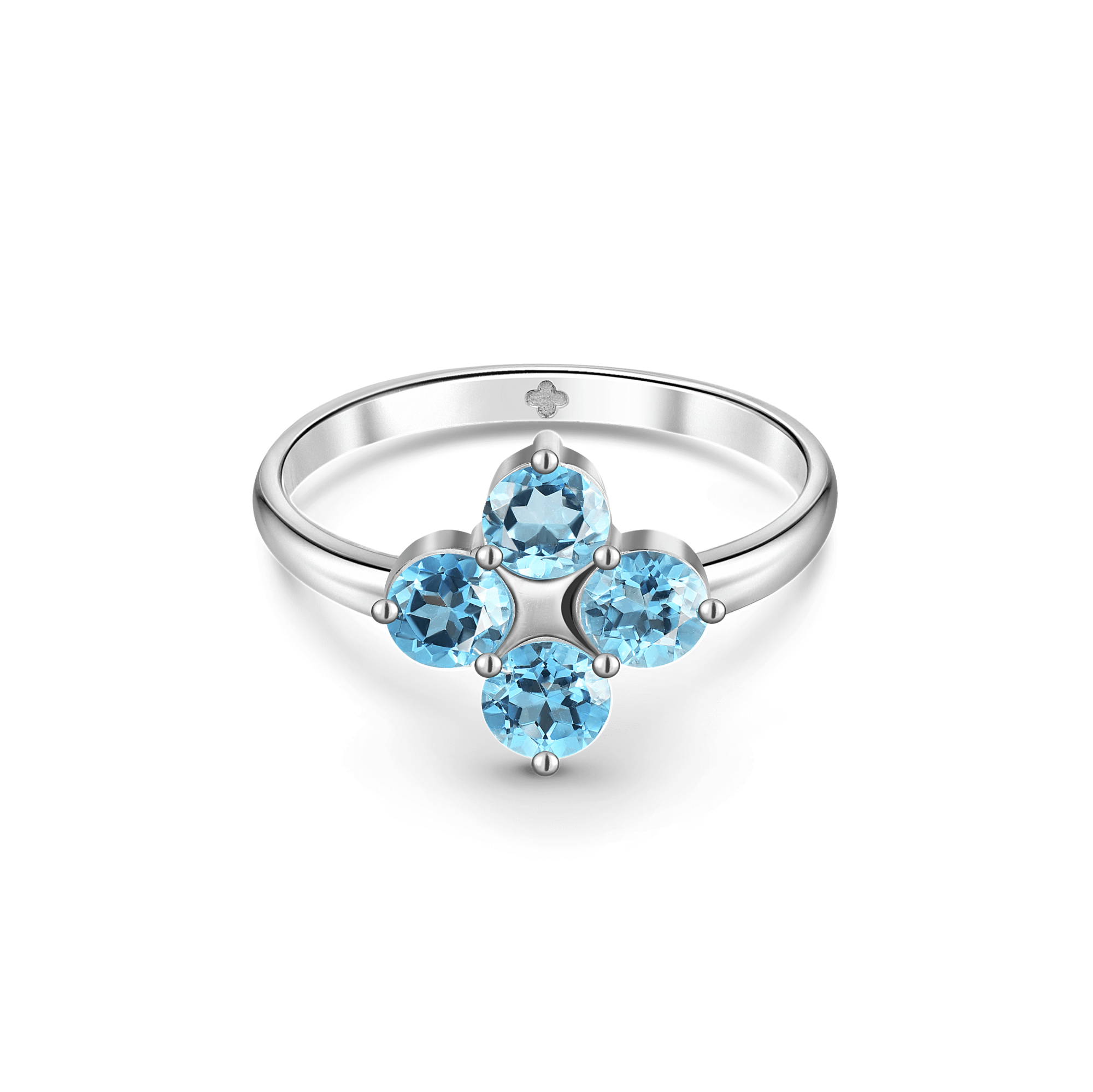 INFANTA Кольцо Principessa Quadrifoglio с топазами в серебре