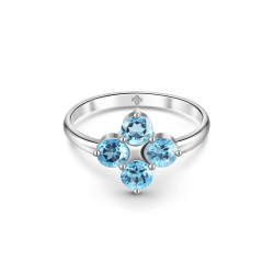 INFANTA Кольцо Principessa Quadrifoglio с топазами в серебре