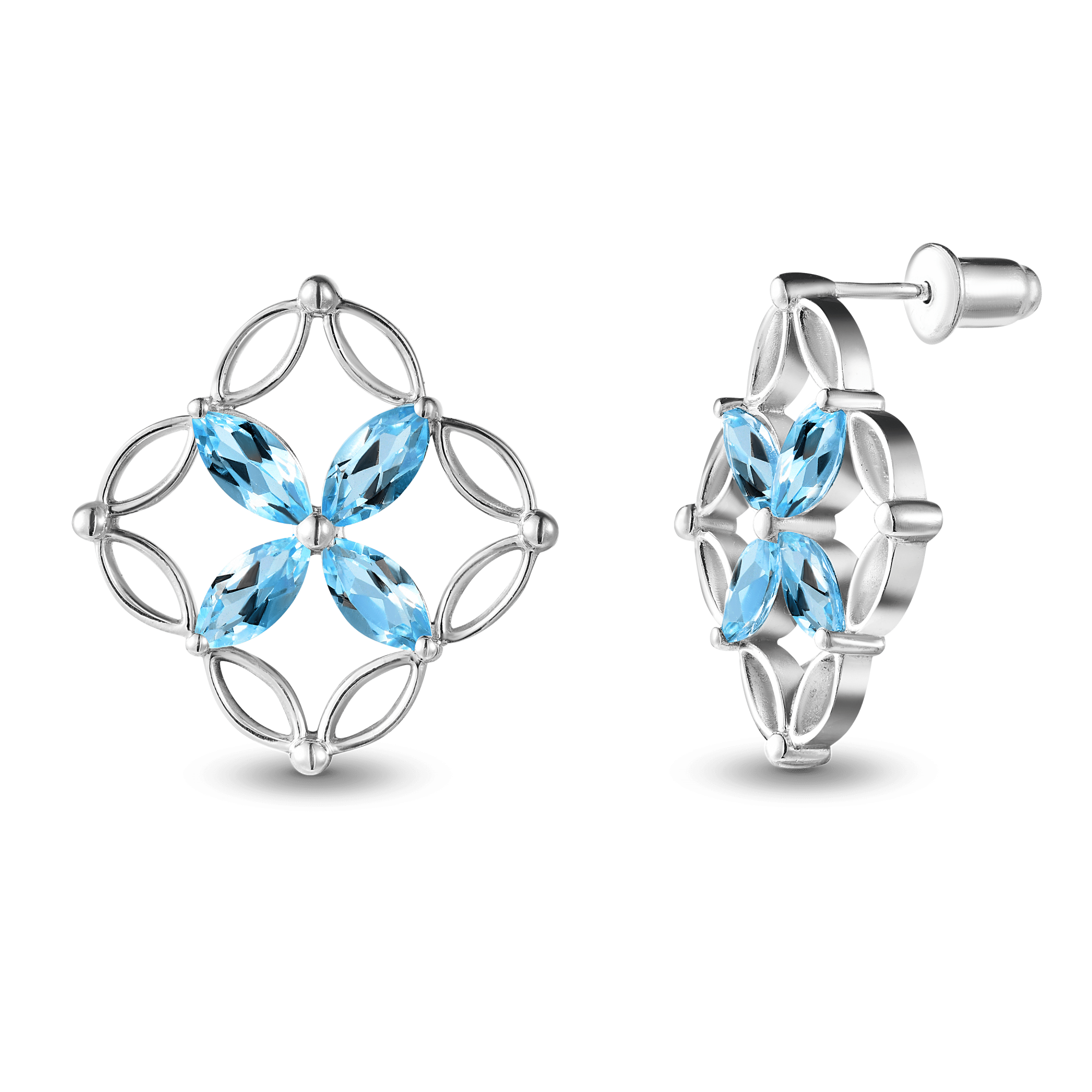 INFANTA Серьги Principessa Marchese с топазами в серебре