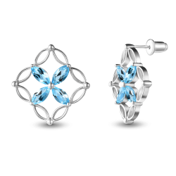 INFANTA Серьги Principessa Marchese с топазами в серебре