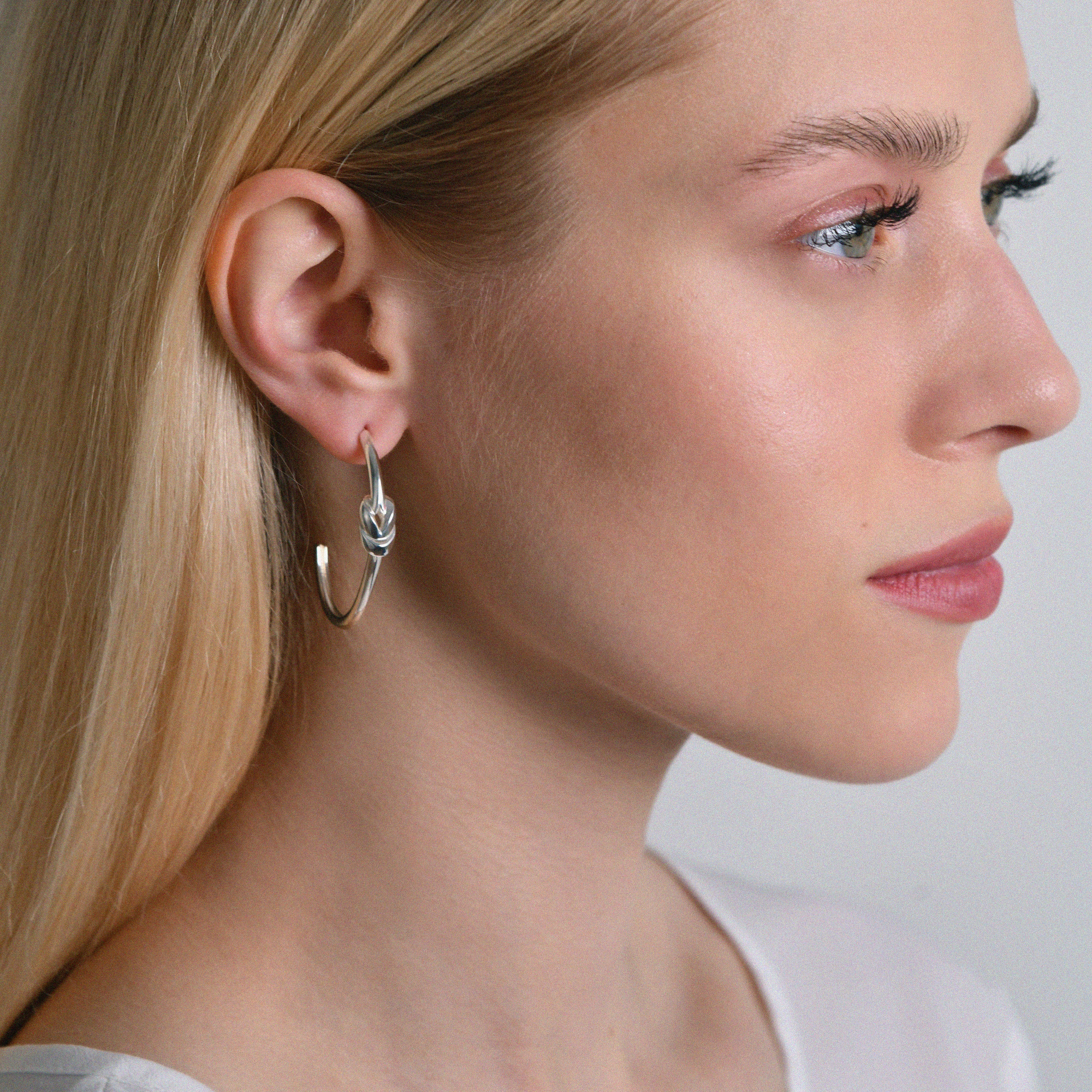 INFANTA Серьги хупы Nodo узлы