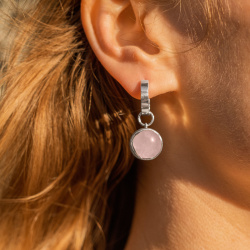 EKATERINA TOLSTAYA Подвесы на серьги с розовым кварцем