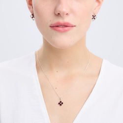 INFANTA Кулон Principessa Quadrifoglio с гранатами круг