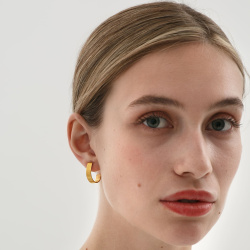 EKATERINA TOLSTAYA Серьга Полукруг базовая, позолота