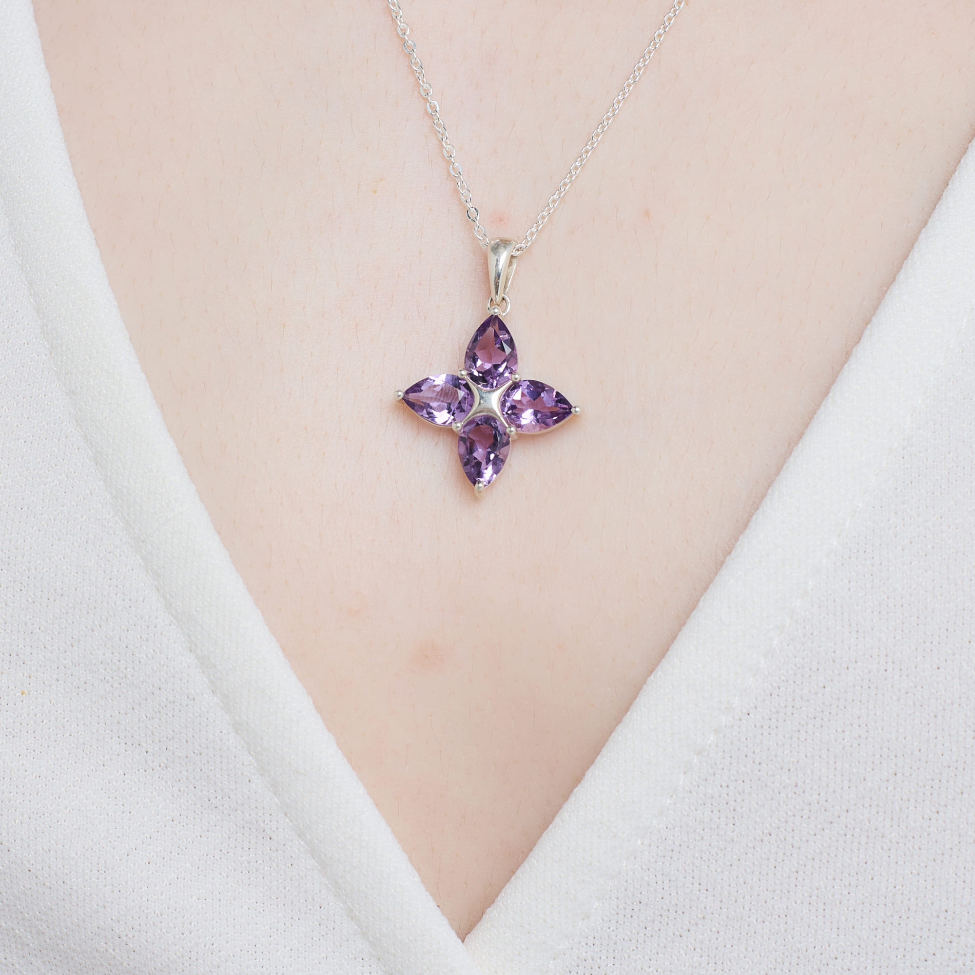 INFANTA Кулон Principessa Pere с аметистами груша