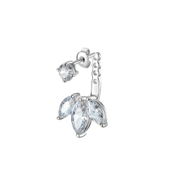 URBAN ISLAND комплект: пусет+джекет Fianit Three Leaves | Smoky