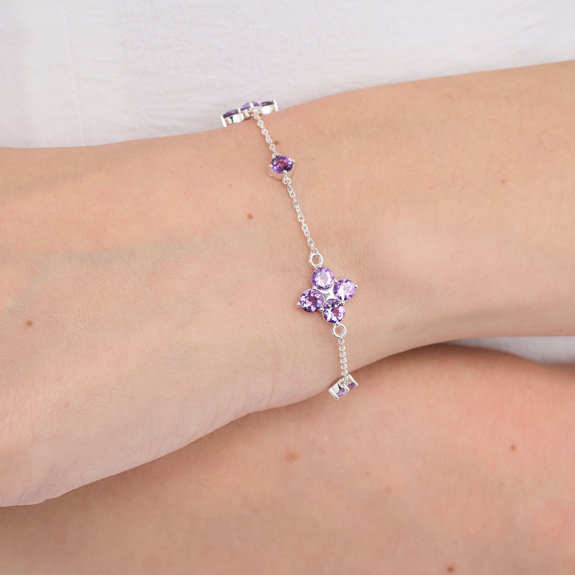 INFANTA Браслет Principessa Quadrifoglio с аметистами