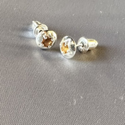 INFANTA Пусеты круглые Principessa Cerchio с цитринами в серебре