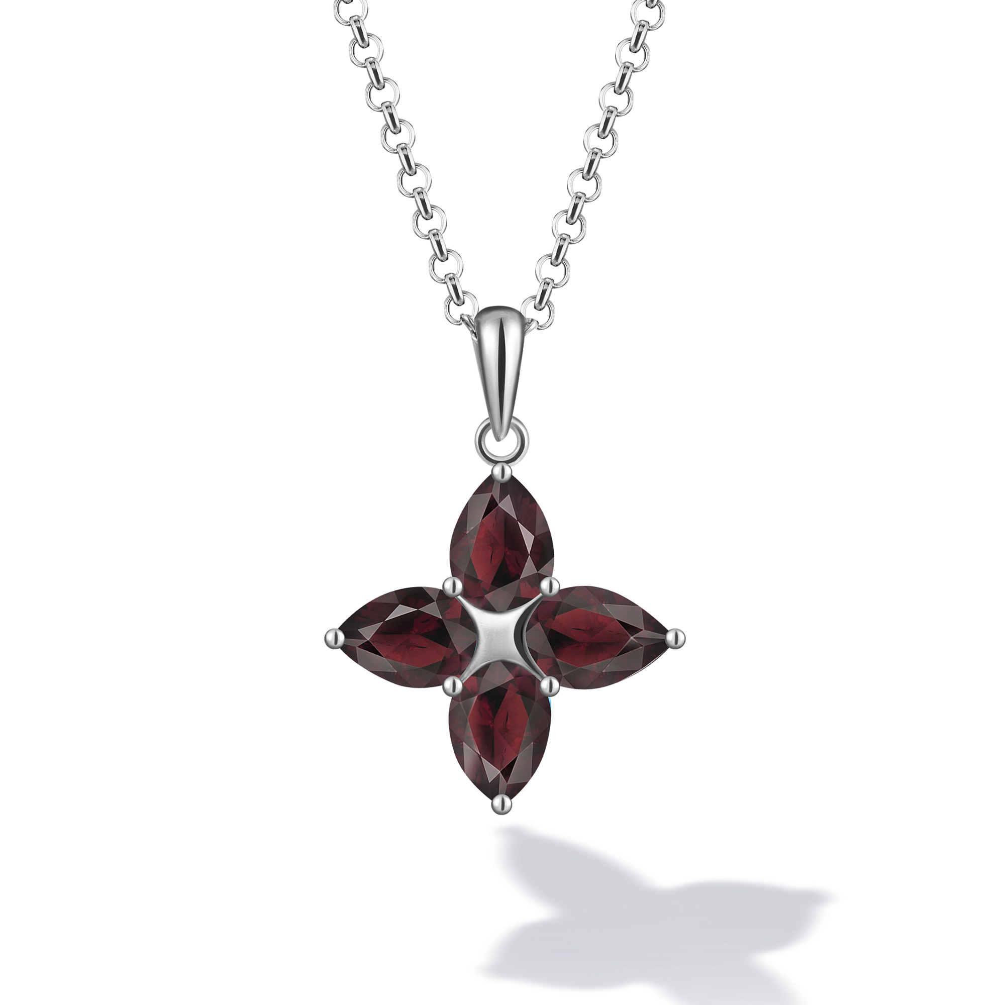 INFANTA Кулон Principessa Pere с гранатами груша