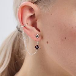 INFANTA Джекет для серег с цепочкой Principessa с гранатами