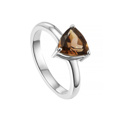 URBAN ISLAND кольцо Smoky Topaz Trillion Cut Small | Smoky