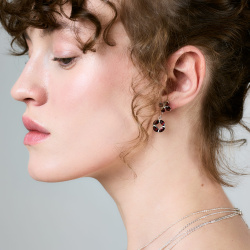 INFANTA Джекет для пусет малый Principessa для серег с гранатами маркиз в серебре