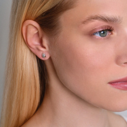 INFANTA Моносерьга Полигон серебро