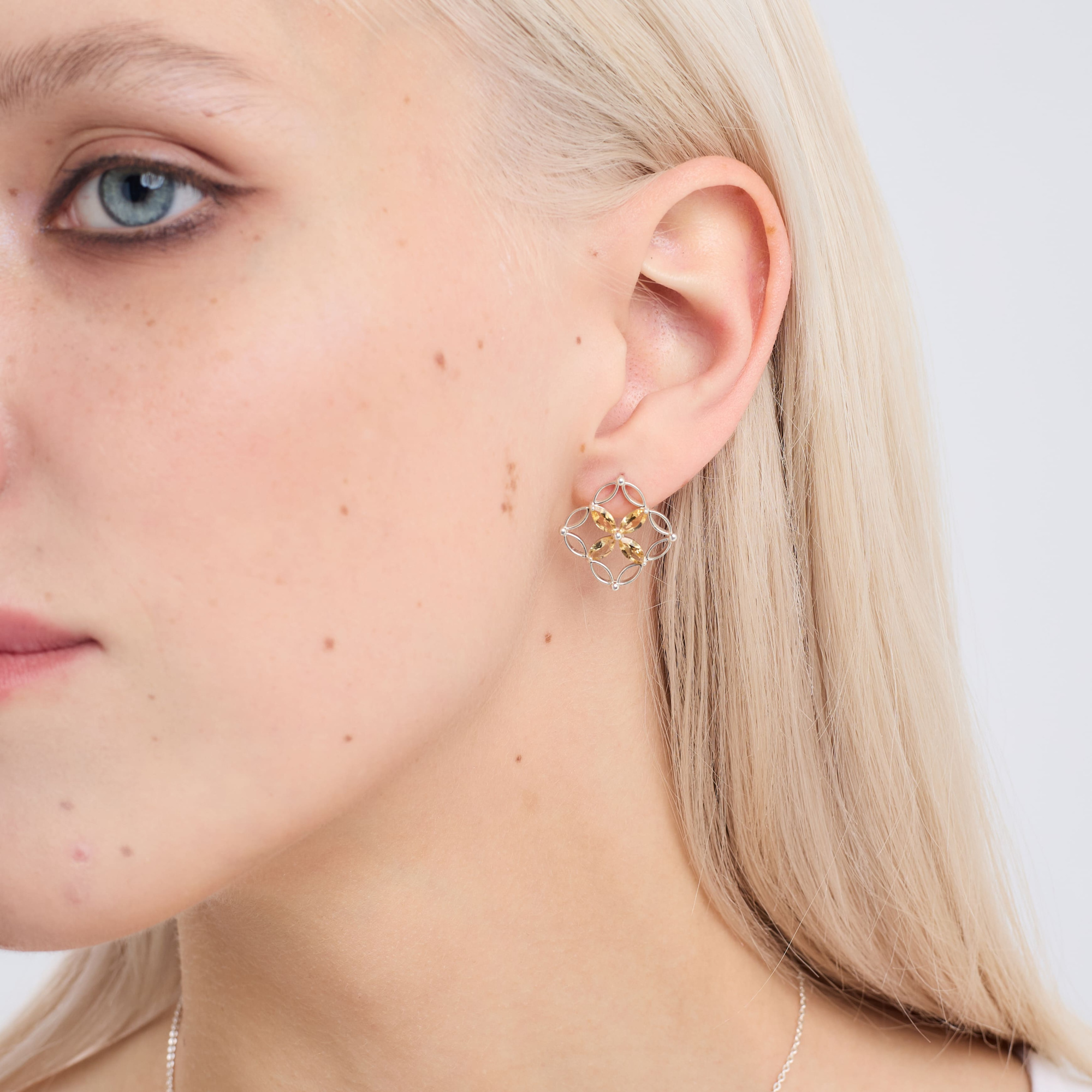 INFANTA Серьги Principessa Marchese с цитринами в серебре