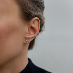 INFANTA Серьги гвоздики Grano серебро