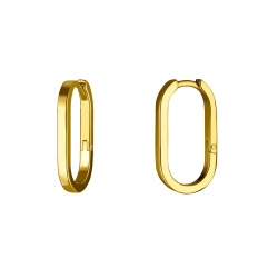 INFANTA Серьги овальные Base 8 на 16 позолота
