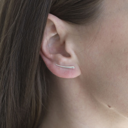 INFANTA Клаймбер Virgola Запятая на правое ухо серебро