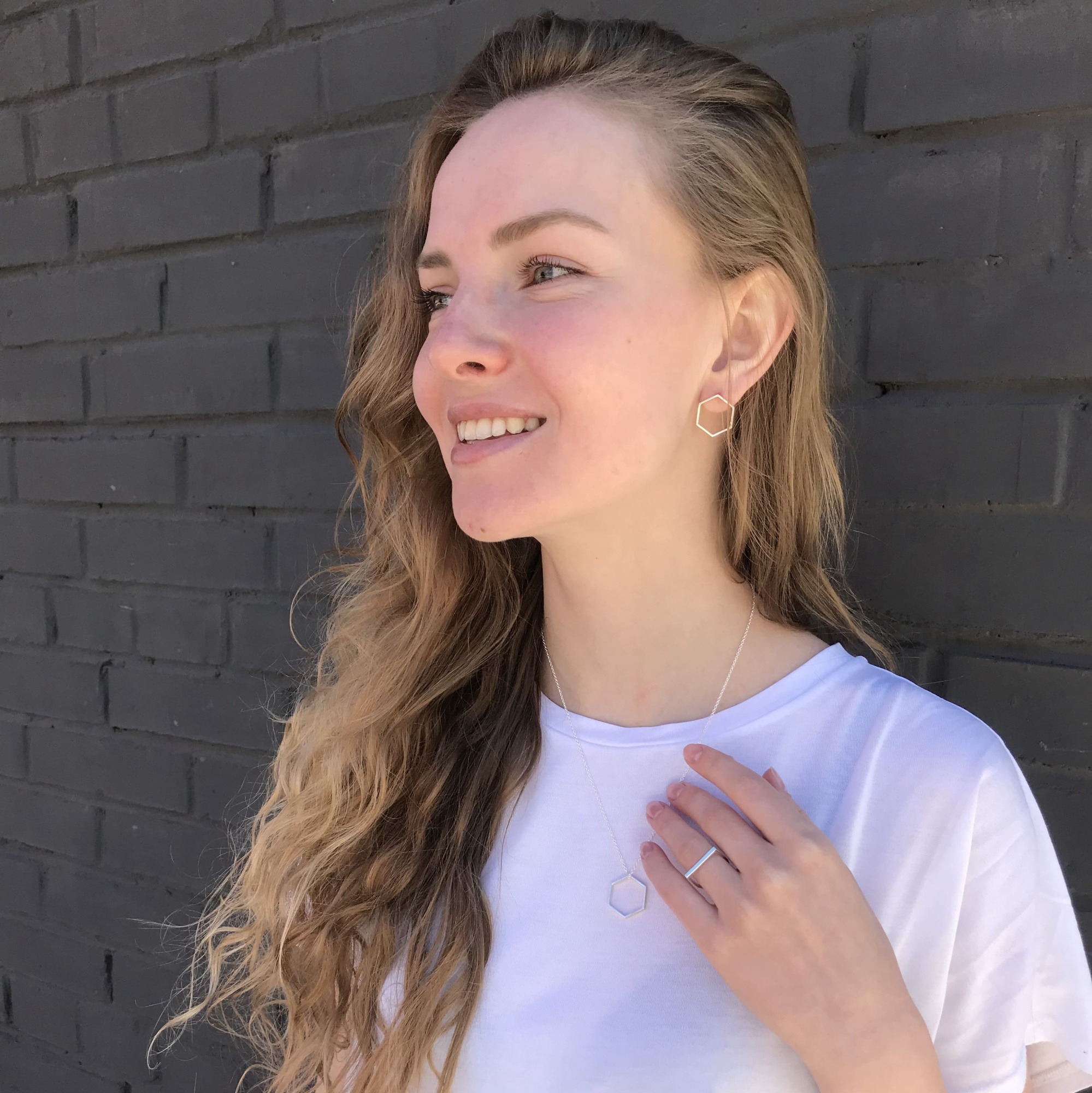 URBAN ISLAND серьга Honeycomb (1 шт)