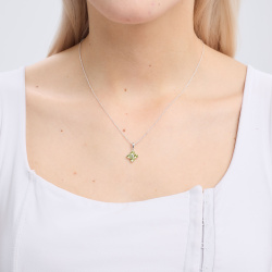 INFANTA Кулон Principessa Quadrifoglio с хризолитами круг