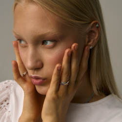 URBAN ISLAND кольцо Forget Me Not c надписью 