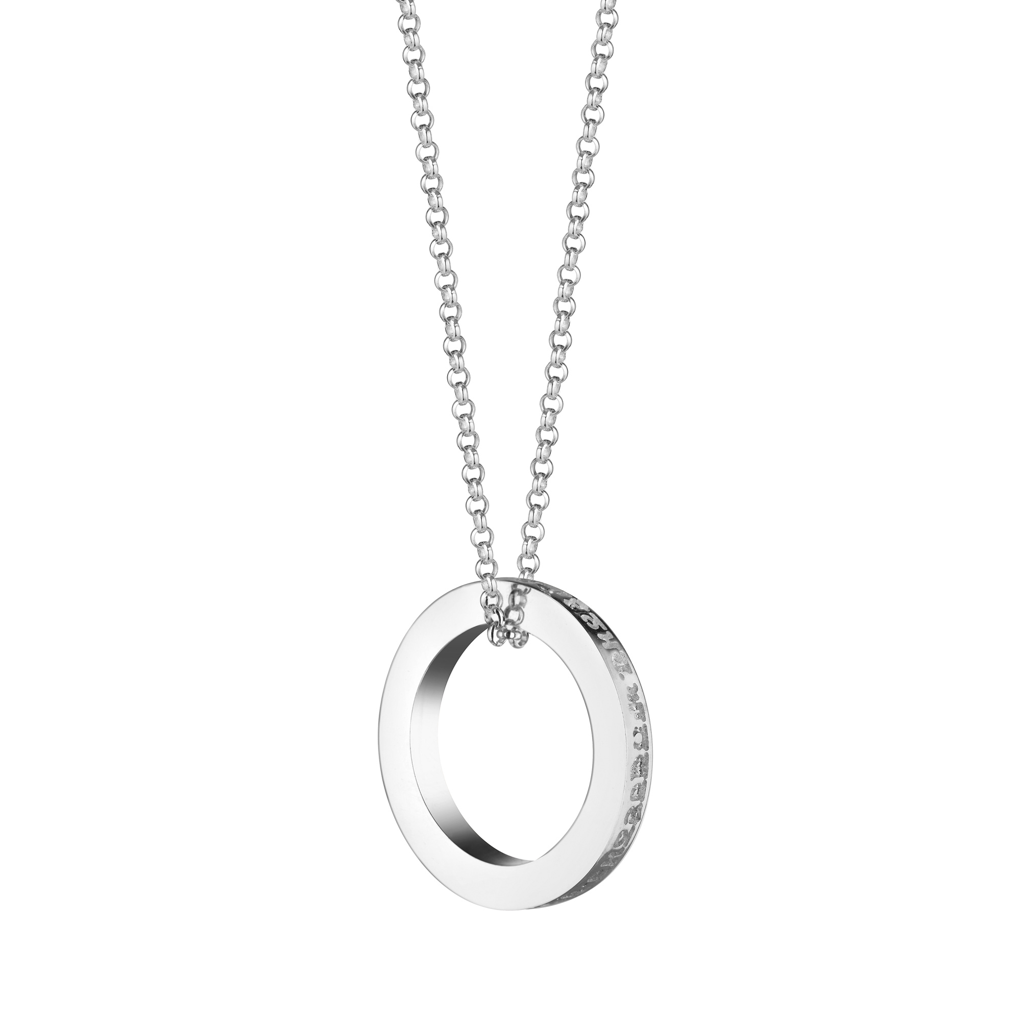 MS. MARBLE подвеска Mantra на цепочке серебро