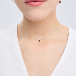 INFANTA Чокер Principessa Cerchio с гранатом в серебре