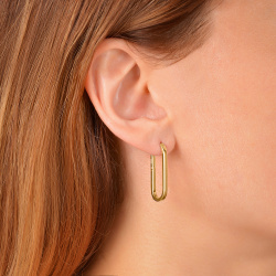 INFANTA Серьги овальные Base 8 на 24 позолота