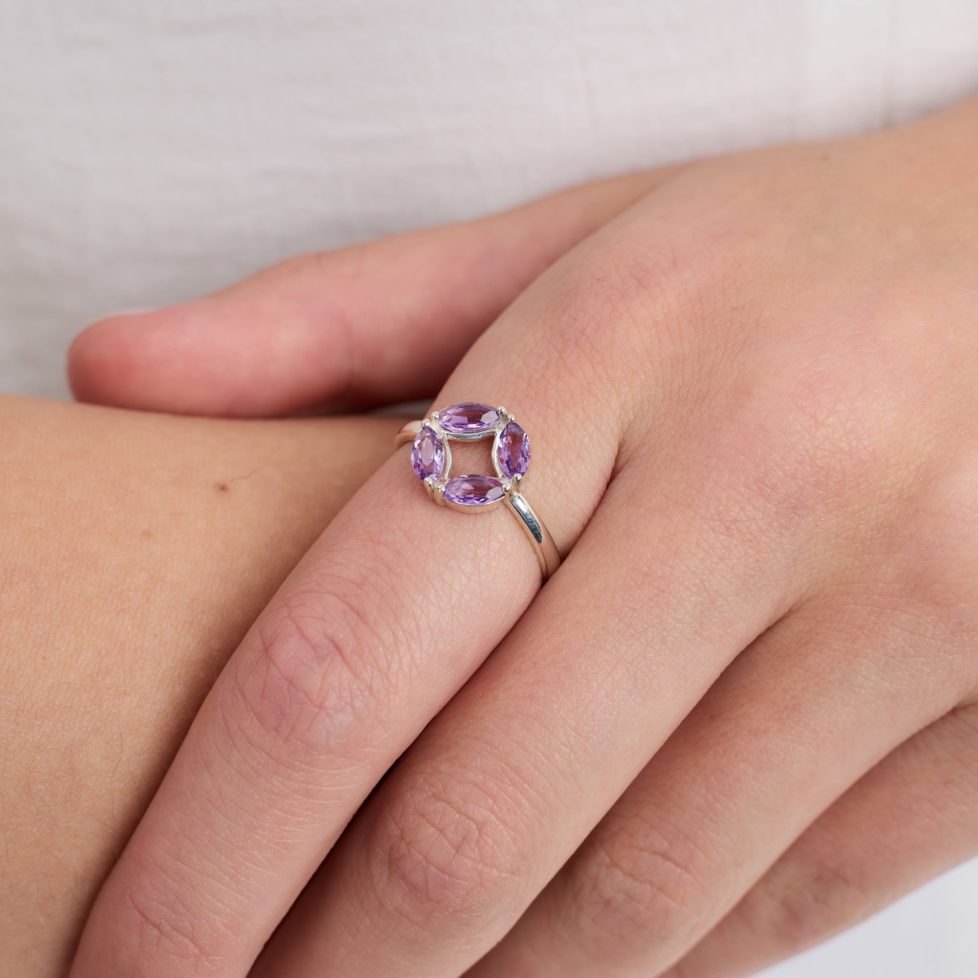INFANTA Кольцо Principessa Marchesa с аметистами в серебре