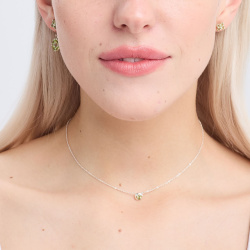 INFANTA Чокер Principessa Cerchio с хризолитом в серебре