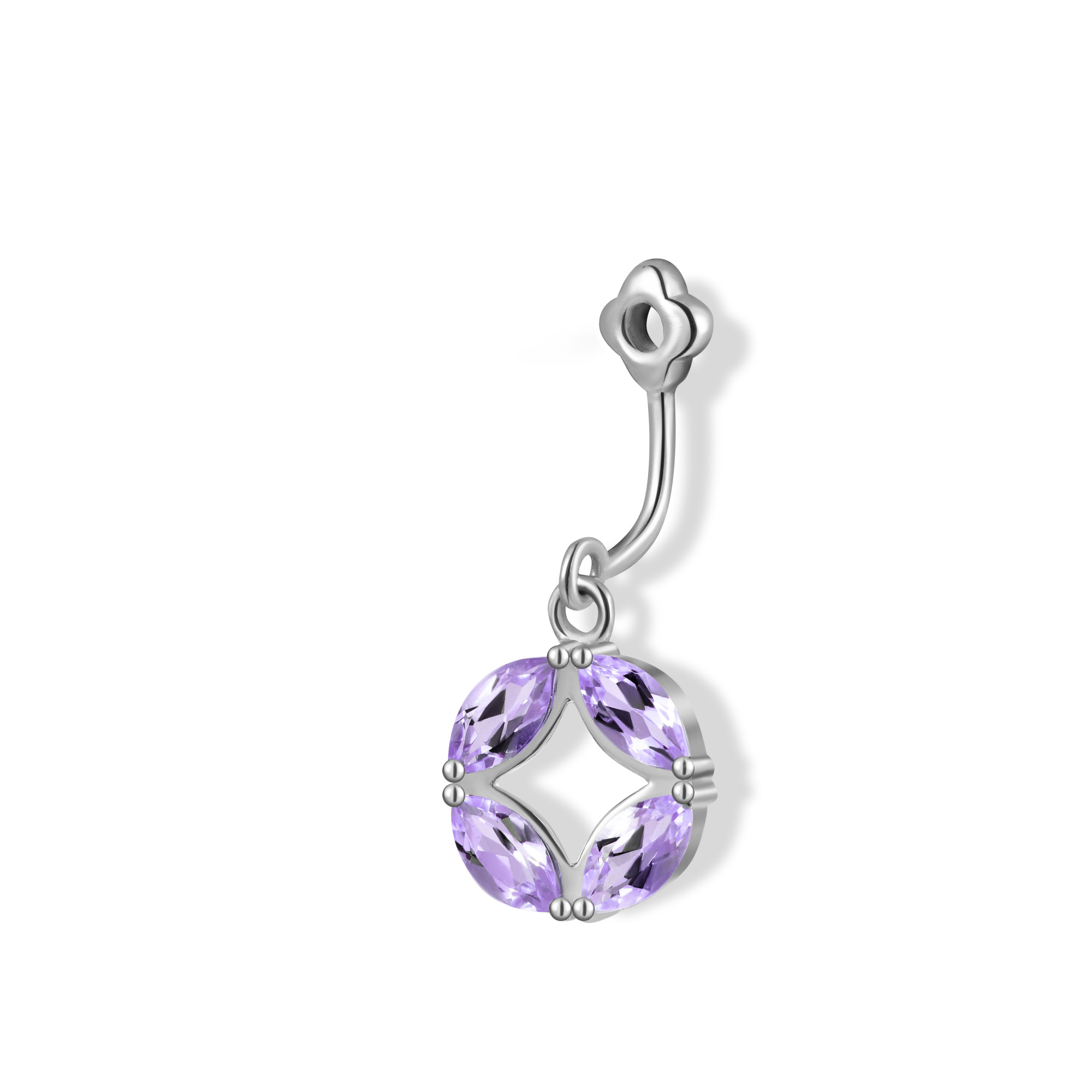 INFANTA Джекет для пусет малый Principessa для серег с аметистами маркиз в серебре