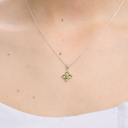 INFANTA Кулон Principessa Quadrifoglio с хризолитами круг