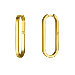 INFANTA Серьги овальные Base 8 на 24 позолота