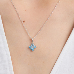 INFANTA Кулон Principessa Quadrifoglio с топазами круг