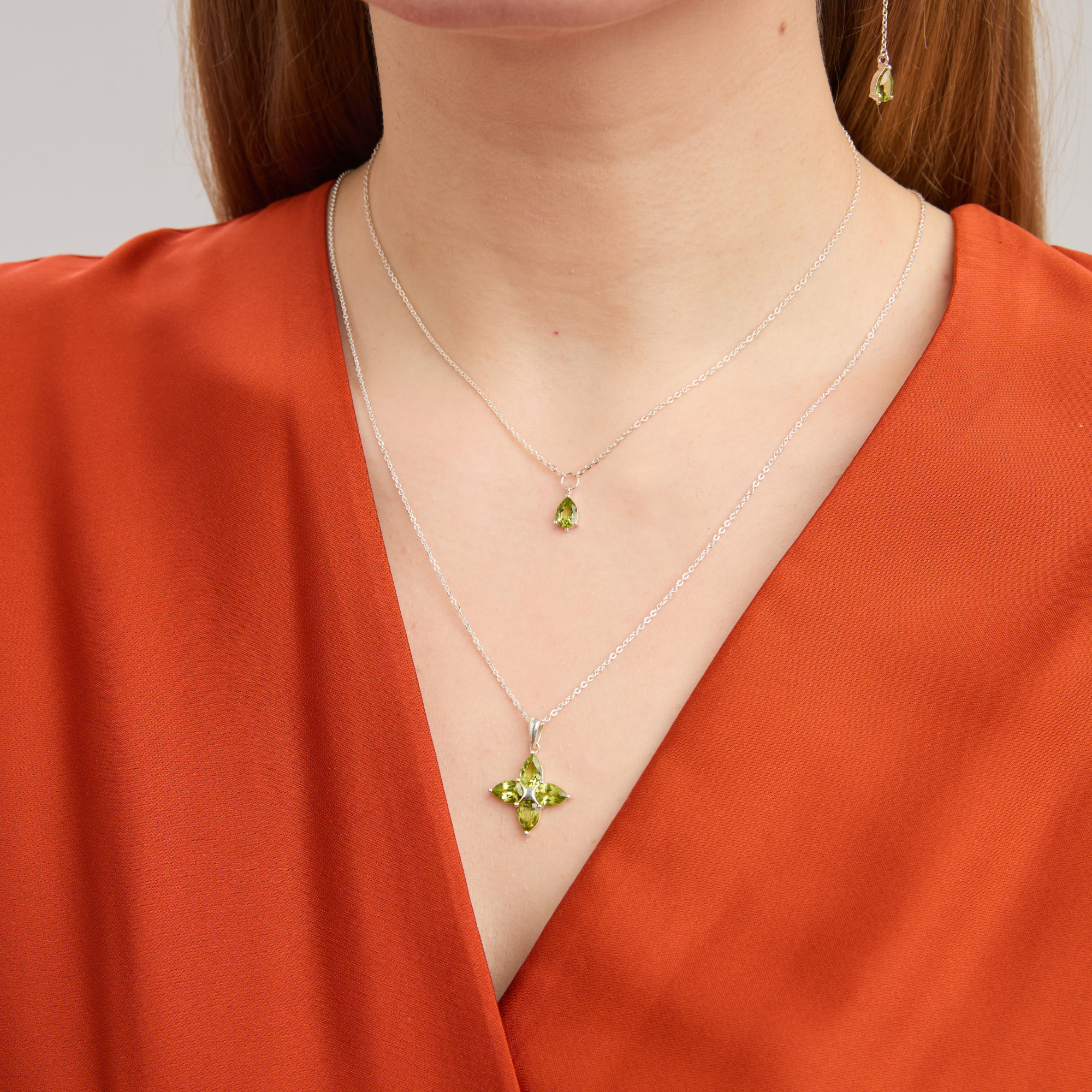 INFANTA Кулон Principessa Pere с хризолитами груша