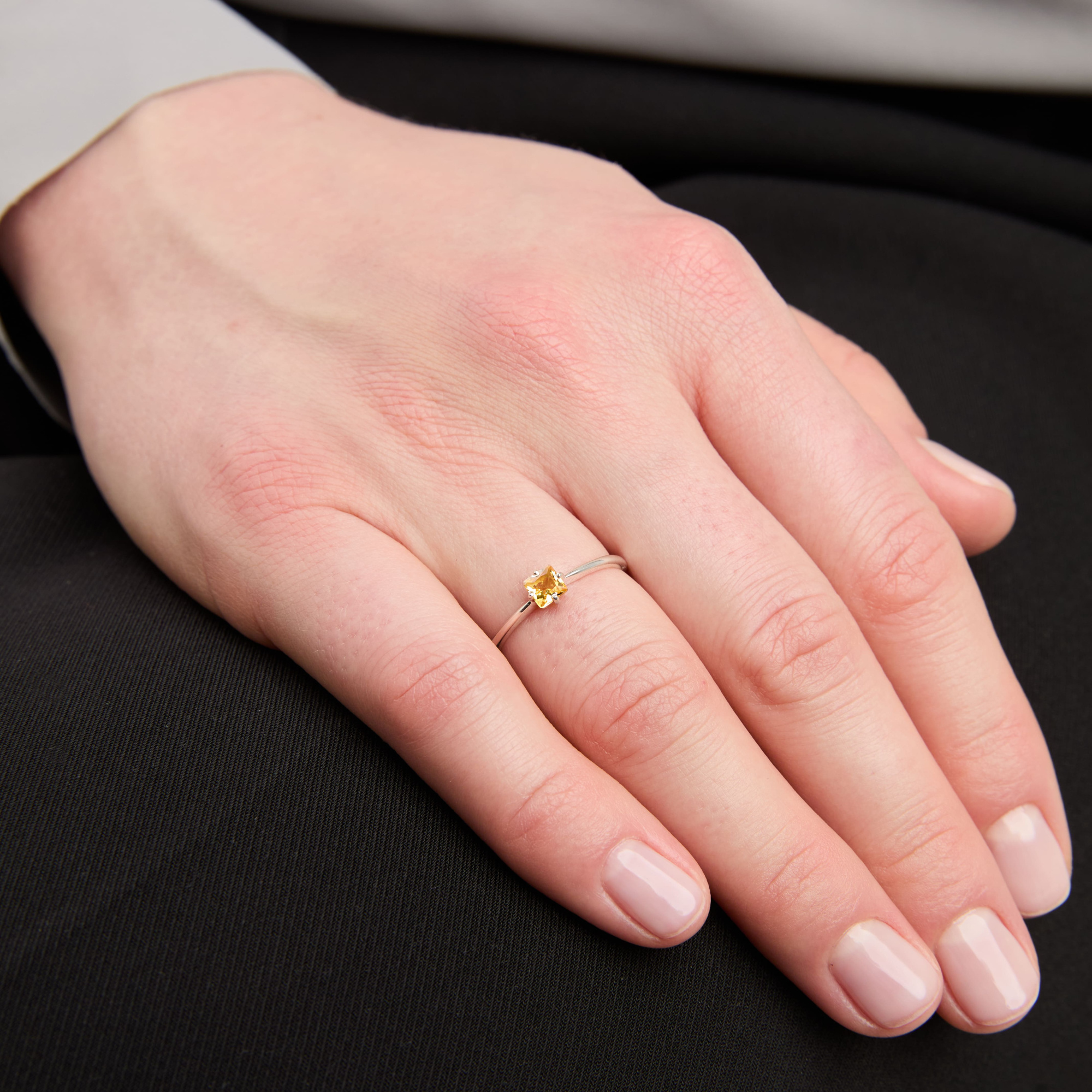 INFANTA Кольцо Principessa Punto с цитрином в серебре