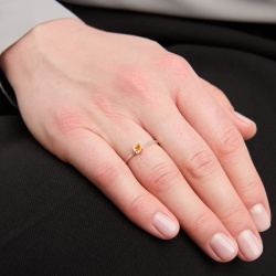 INFANTA Кольцо Principessa Punto с цитрином в серебре