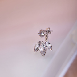 URBAN ISLAND комплект: пусет+джекет Fianit Three Leaves | Smoky